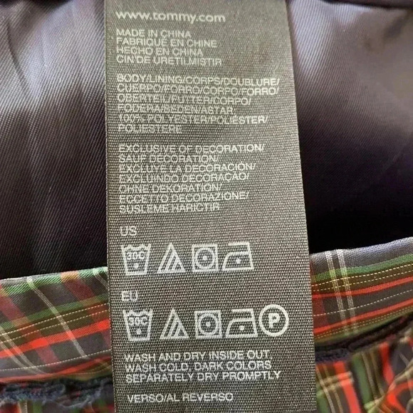 Tommy Hilfiger plaid mini  skirt, fit and flare w ruffle at  the waist - Picture 6 of 9